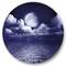 Designart - Full Moon In Cloudy Night Sky V - Nautical & Coastal Metal Circle Wall Art